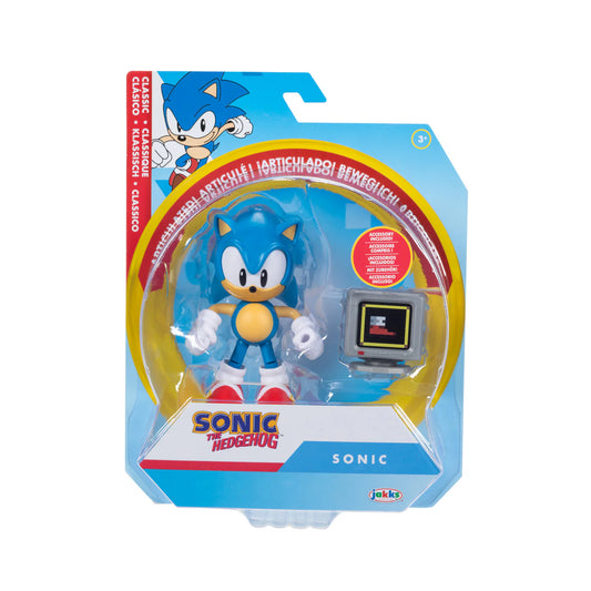 Sonic The Hedgehog 4" Sonic with Ring Item Box