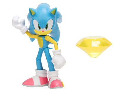 Sonic The Hedgehog 30th Anniversary Wave 6 4" Sonic with Yellow Chaos Emerald