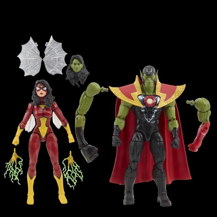 The Avengers 60th Anniversary Marvel Legends Skrull Queen and Super Skrull Action Figure Two-Pack