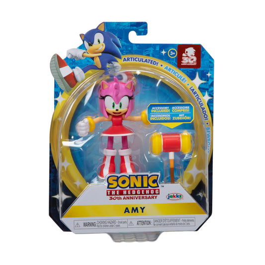 Sonic The Hedgehog 4-Inch Action Figure Modern Amy with Hammer Collectible